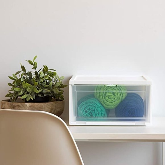 Shoe Storage Box Wide White Front Entry - Picture 2 of 7